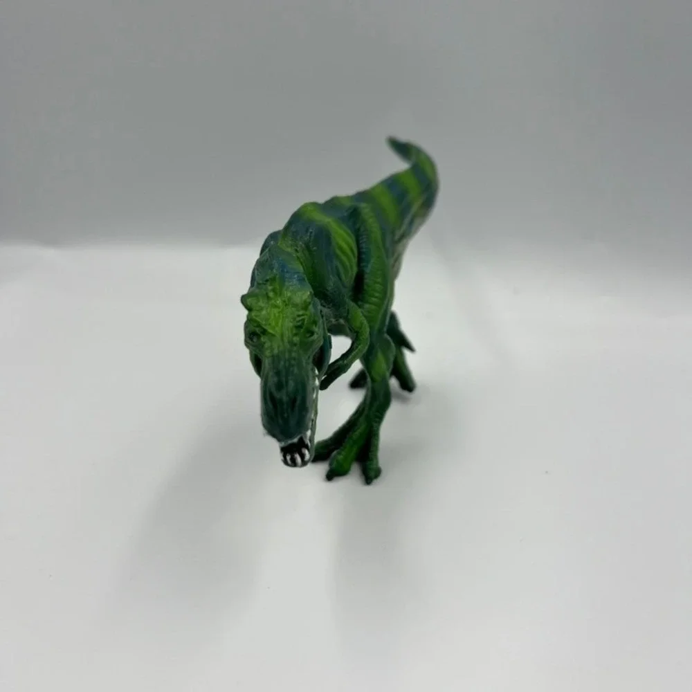T-Rex Dinosaur Toy Figure‎ Green Movable Jaw Kids Toy Jurassic Style
